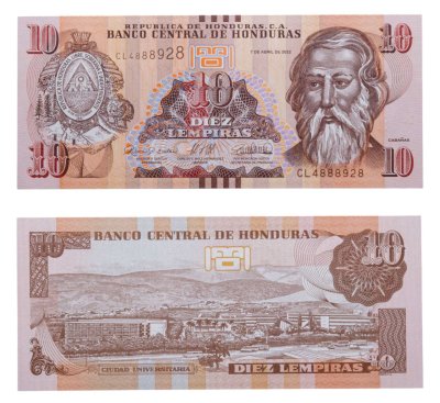 купить Гондурас 10 лемпир 2022 год (Pick 99)