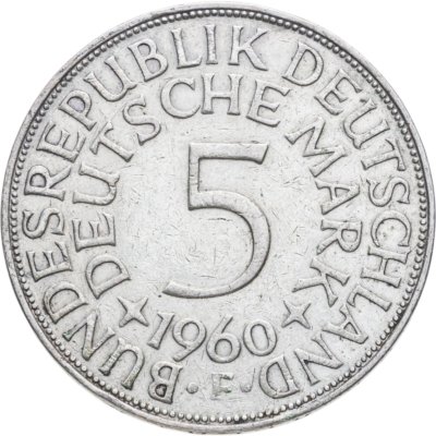 купить Германия 5 марок 1960 "F"