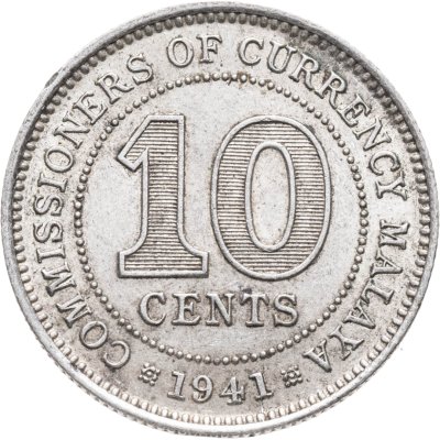 купить Малайя 10 центов (cents) 1941