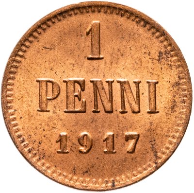 купить 1 пенни (penni) 1917 Российская Финляндия