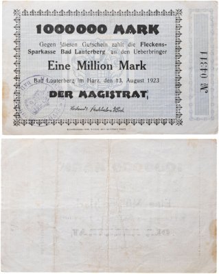 купить Германия 1000000 марок 1923 год