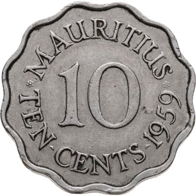 купить Маврикий 10 центов (cents) 1959