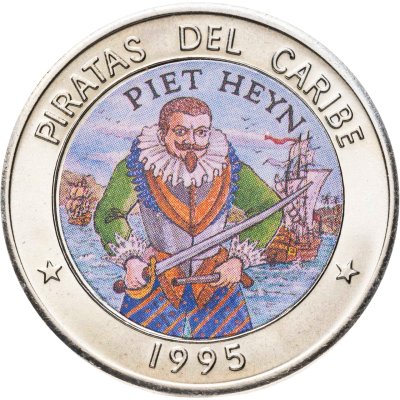 купить Куба 1 песо 1995 "Пираты Карибского моря - Пит Хейн"