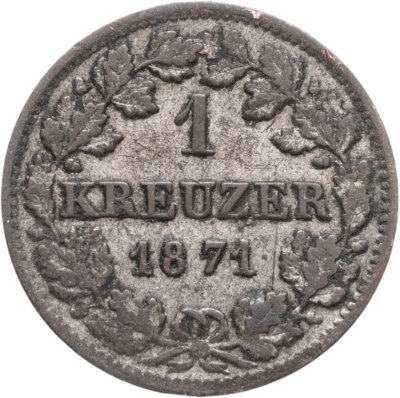 купить Бавария 1 крейцер 1871