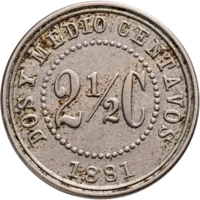 купить Колумбия 2 1/2 сентаво 1881