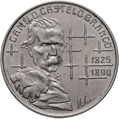 купить Португалия 100 эскудо (escudos) 1990 100 лет со дня смерти Камилу Каштелу Бранку