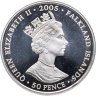 Купить Фолклендские острова 50 пенсов (pence) 2005  "Уинстон Черчилль - разносторонний человек. Художник"