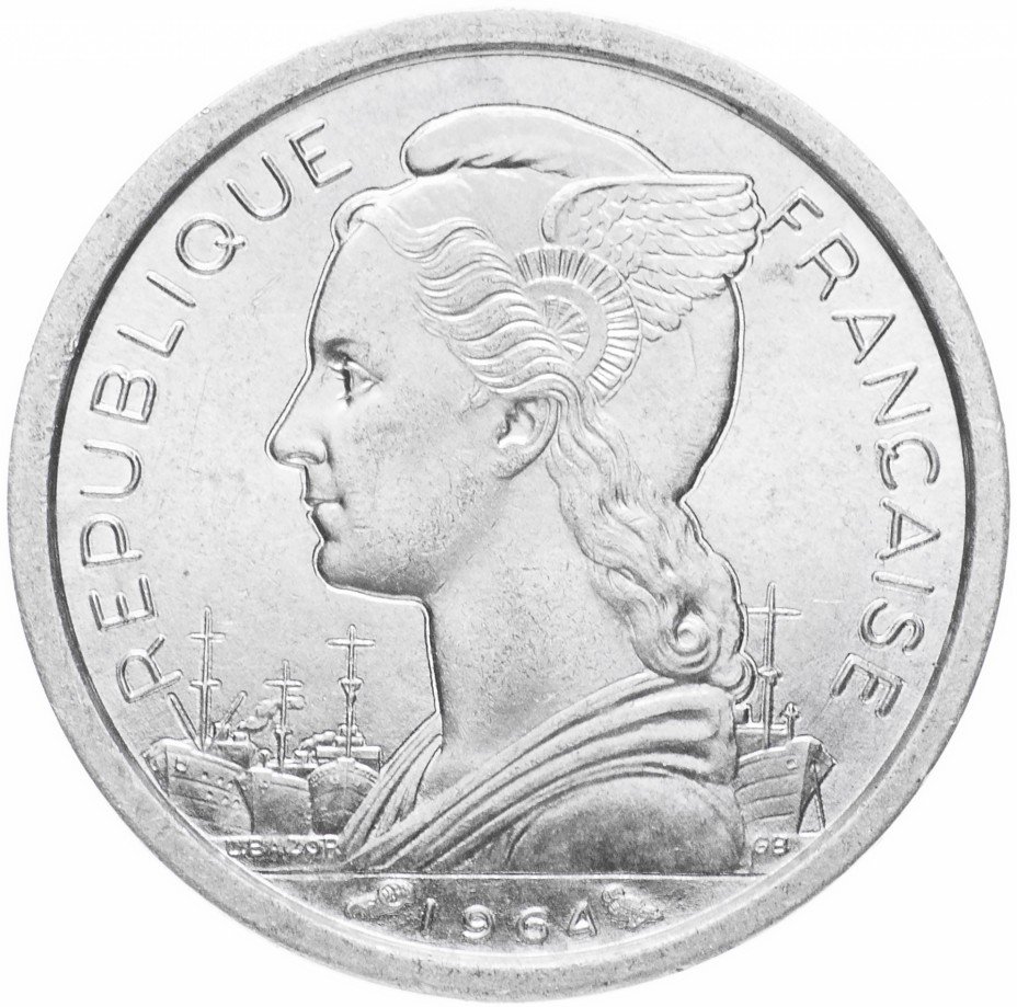 купить Реюньон (заморский регион Франции) 1 франк 1964