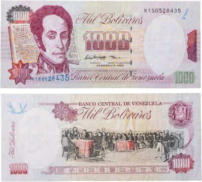купить Венесуэла 1000 боливар 1998