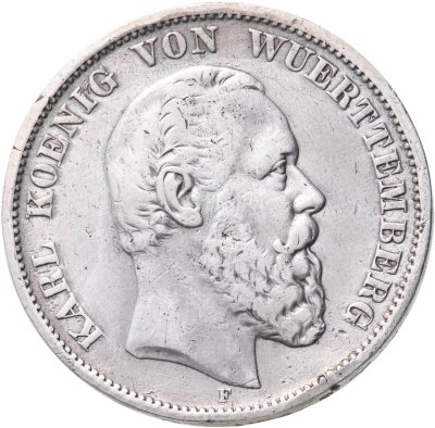 купить Германия (Империя), Вюртемберг 5 марок (mark) 1888