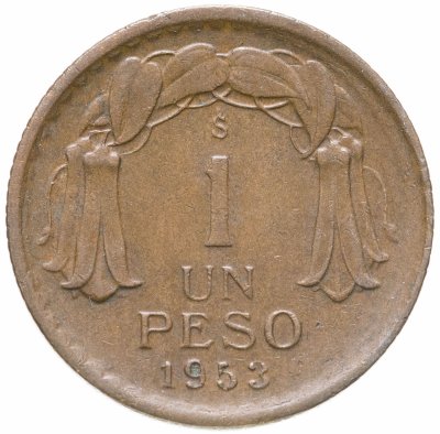купить Чили 1 песо (peso) 1953