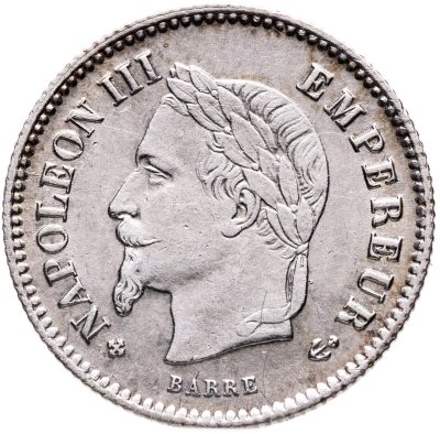 купить Франция 20 сантимов (centimes) 1867 ВВ