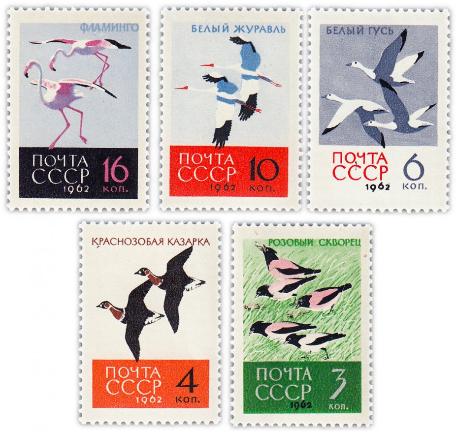 купить Полная серия 1962 "Птицы" (5 марок)