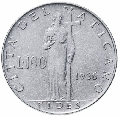 купить Ватикан 100 лир 1956