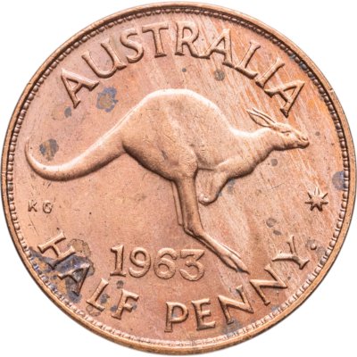 купить Австралия 1/2 пенни (penny) 1963
