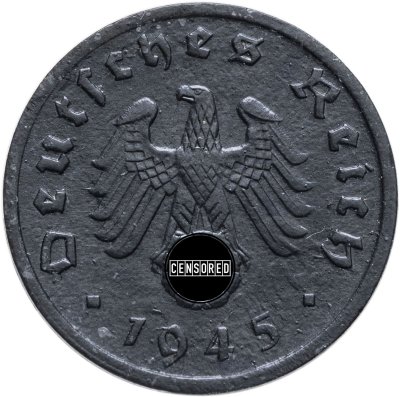 купить Германия, Третий рейх 1 рейхспфенниг (reichspfennig) 1945 "А"