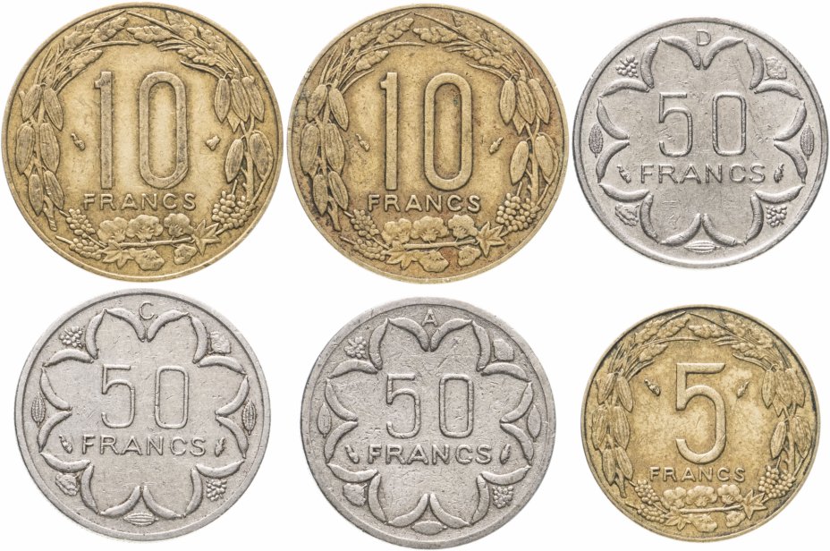 купить Центральная Африка набор из 6 монет 1980-1996