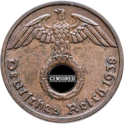 купить Германия, Третий рейх 1 рейхспфенниг (reichspfennig) 1938 "А"