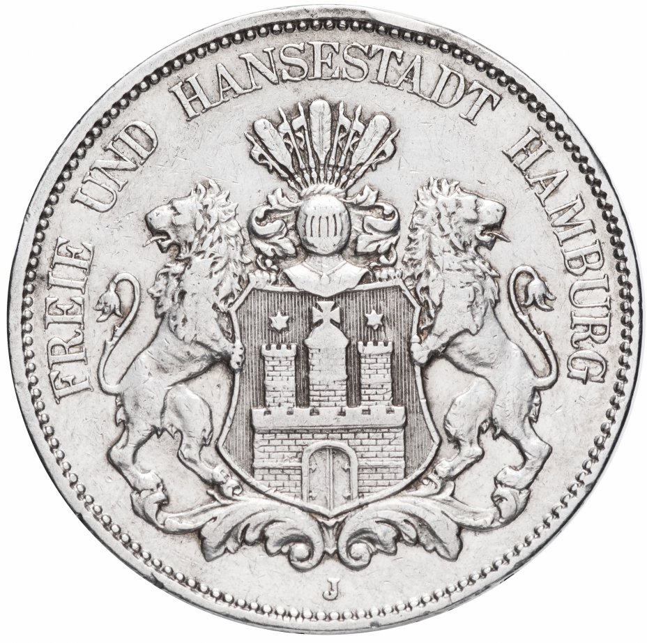 купить Германия 5 марок 1899 Гамбург