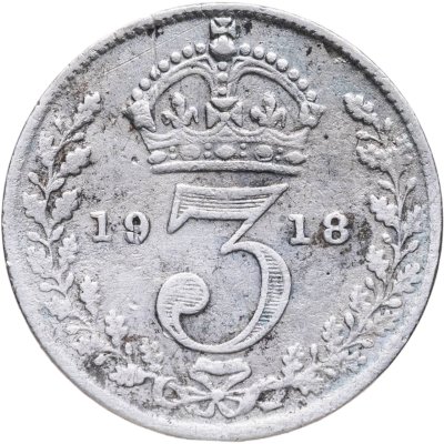купить Великобритания 3 пенса (pence) 1918