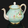 Купить Чайник изящной формы, украшенный букетом на бирюзовом фоне, мануфактура Jean Pouyat Limoges (J.P.L), фарфор, роспись, золочение, Франция, 1890-1902 гг.