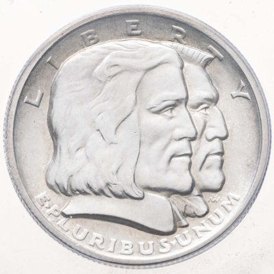 купить США 50 центов 1936 "300-летие первого европейского поселения на Лонг-Айленде " в слабе ANACS MS62