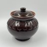 Купить Горшок для запекания с лаконичным декором, фаянс, керамика, глазурь, фаянс, керамика, глазурь, Россия, 1990-2000 гг.