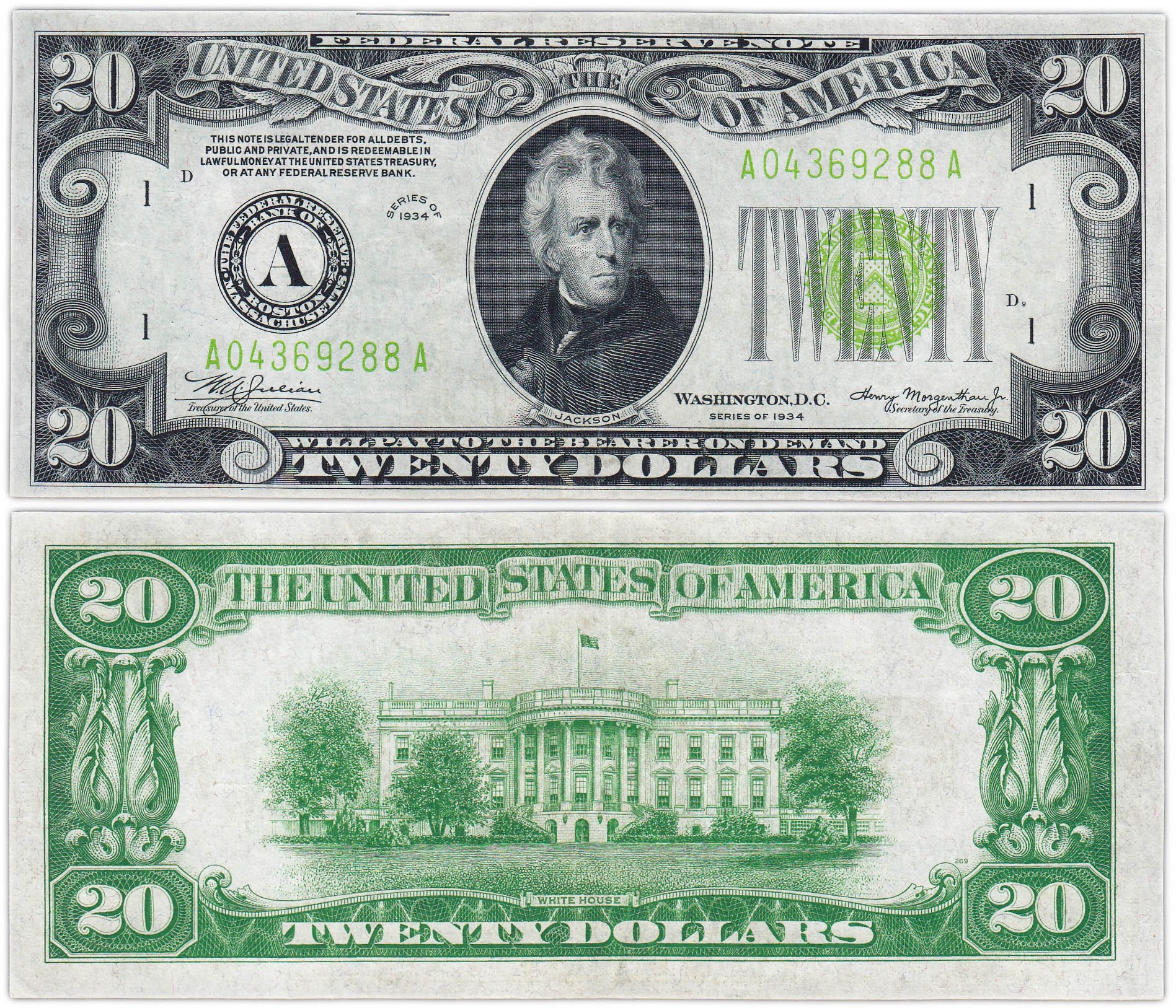 Джефферсон купюра. 20 Долларов купюра. Купюра 20 долларов США. Банкнота 20 долларов США 1988. 2 Dollars 1950 Federal Reserve Note.