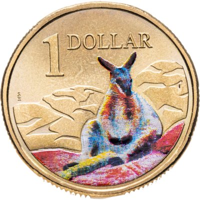 купить Австралия 1 доллар 2008 "Наземные животные Австралий-скальный валлаби (Кенгуру)"
