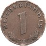 Купить Германия, Третий рейх 1 рейхспфенниг (reichspfennig) 1939, знак монетного двора: "B" - Вена