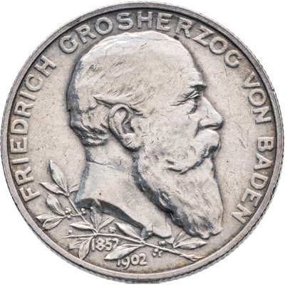 купить Германская Империя, Баден 2 марки 1902 "50-летие правления Фридриха I"