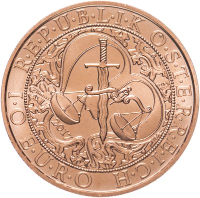 купить Австрия 10 евро 2017 Архангел Михаил