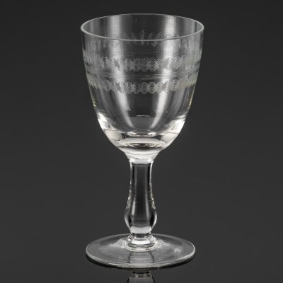 купить Бокал с орнаментальным декором, стекло, выдувание, травление, Акционерное общество Мальцовских заводов, Российская империя, 1900-1930 гг.