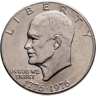 купить США 1 доллар 1976 "200 лет независимости США. Луна. "Колокол Свободы" Двор P, Тип I.