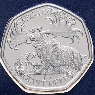 купить Великобритания 50 пенсов 2024 "Гиганты ледникового периода - Большерогий олень"