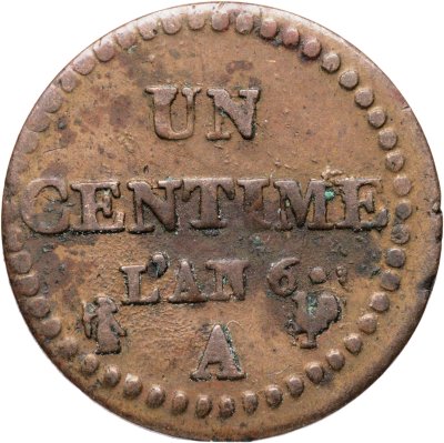 купить Франция 1 сантим (centime) 1797-1798, 6 год республиканского календаря