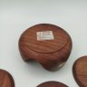 Купить Набор подставок для стаканов на 6 персон с резным растительным орнаментом, дерево, резьба, сплав металлов, Индия, 1970-1990 гг.