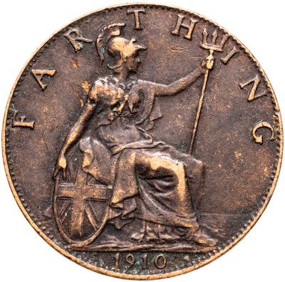 купить Великобритания 1 фартинг (farthing) 1910