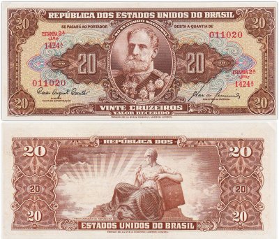 купить Бразилия 20 крузейро 1962