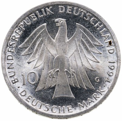 Купить Германия 10 марок 1994   250 лет со дня рождения Иоганна Готфрида Гердера