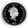 Купить Ниуэ 2 доллара 2010 Proof «Любовь навсегда и бесценна. Лебеди»