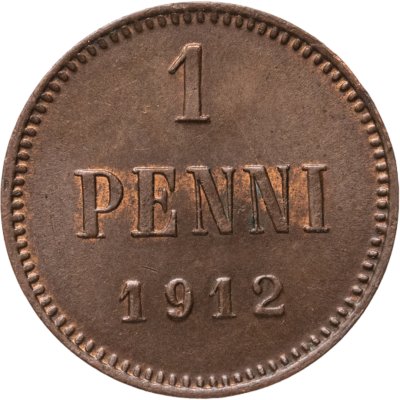 купить 1 пенни (penni) 1912 Российская Финляндия