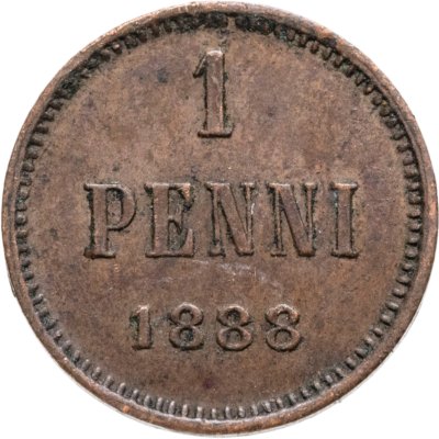 купить 1 пенни (penni) 1888 монета для Финляндии