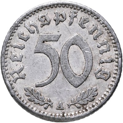 купить Германия, Третий рейх 50 рейхспфеннигов 1935, знак монетного двора "A" — Берлин