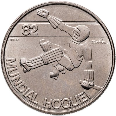 купить Португалия 25 эскудо (escudos) 1982 "Чемпионат мира по хоккею на роликах"