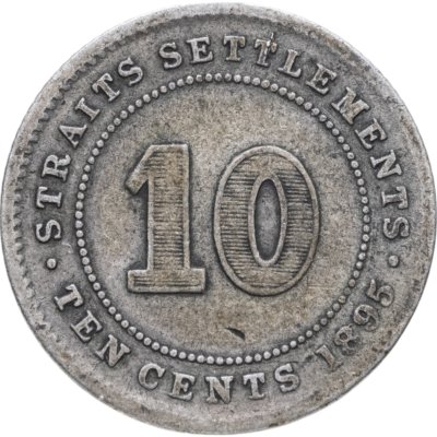 купить Стрейтс Сетлментс 10 центов (cents) 1895