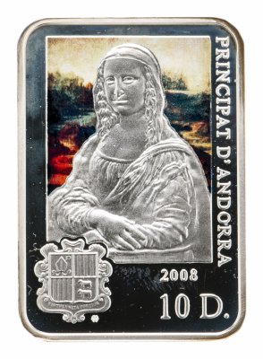 купить Андорра 10 динеров 2008 "Леонардо да Винчи"