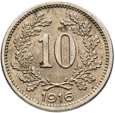 купить Австрия 10 геллеров (heller) 1916 Австрийский флаг на щите