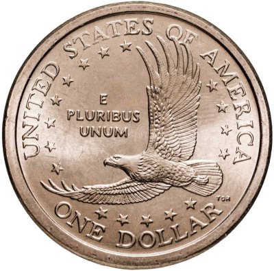 купить США 1 доллар (dollar) 2008 "Sacagawea dollar (Сакагавея доллар - парящий орёл)" знак монетного двора "P"- Филадельфия