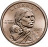 Купить США 1 доллар (dollar) 2008 "Sacagawea dollar (Сакагавея доллар - парящий орёл)" знак монетного двора "P"- Филадельфия